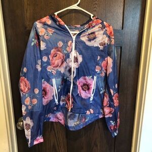 American Eagle Outfitters Women’s Small Floral Hooded Windbreaker Jacket